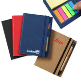 Eco-Friendly Notepad Set with Colour Tabs and Pen