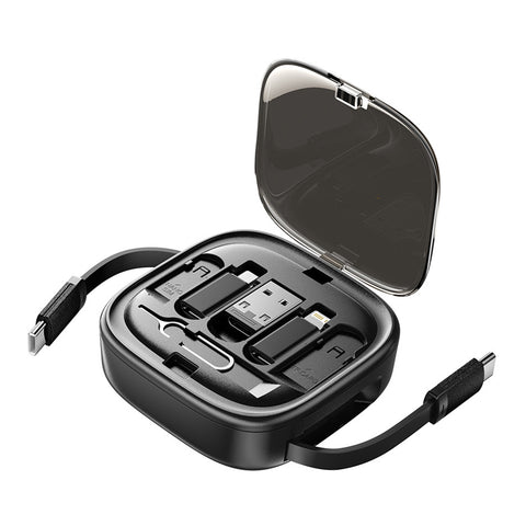 60W Data Cable Set with Retractable Charging Cable