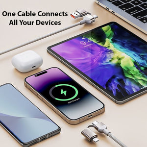 100W 4 in 1 Magnetic Charging Cable (Type C-to-Type C)