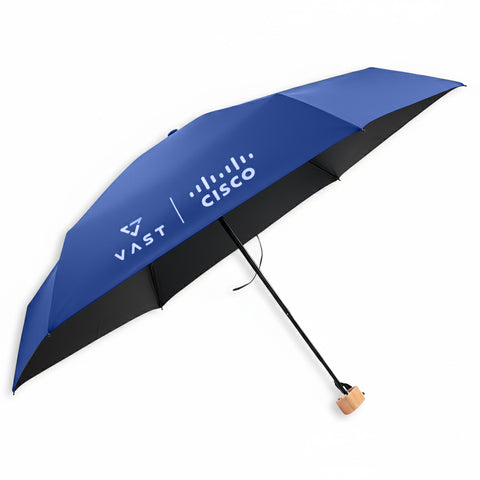 19'' Compact Lightweight RPET Umbrella (with UV Coating & Bamboo Handle)