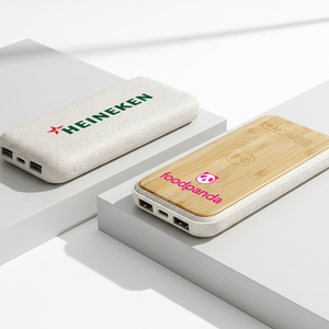 10,000mAh TerraCharge Bamboo Wireless Powerbank