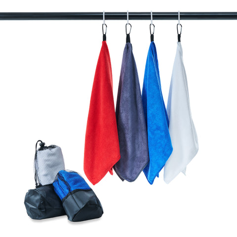Microfiber Sports Towel in a Pouch (Towel with Carabiner)