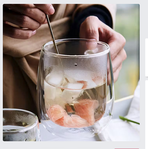 350ml Double Wall Thermal Glass Mug