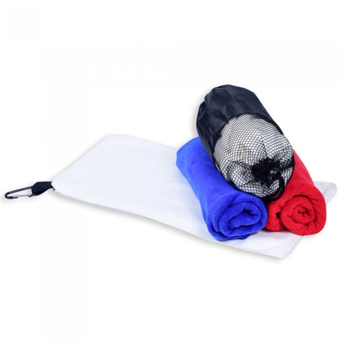 Microfiber Sports Towel in a Pouch (Towel with Carabiner)