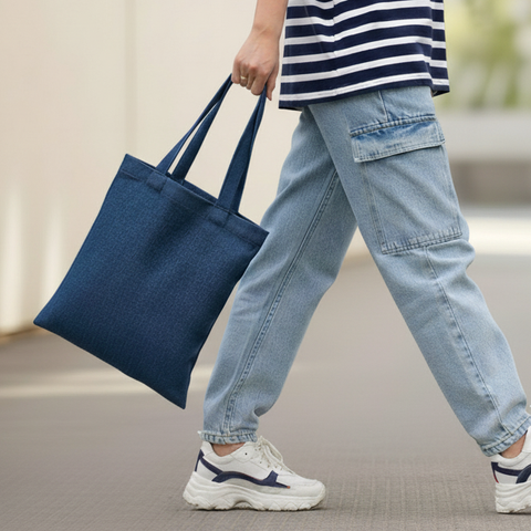 A4 Denim Tote Bag