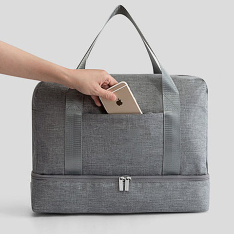 Spacious Travel Duffel Bag with Shoe Compartment (and Wet Compartment)