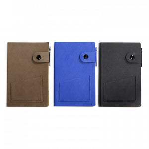 Lux Leather Notebook With Post It & Pen