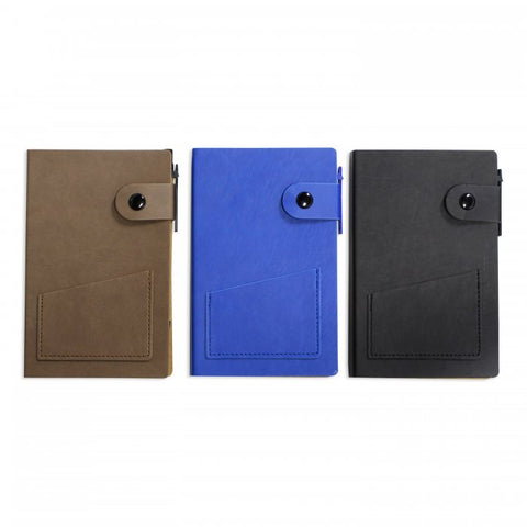 Lux Leather Notebook With Post It & Pen