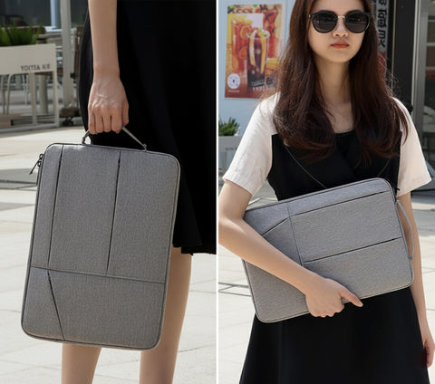 13 Inch Laptop Sleeve with Multi Zip Design and Handle