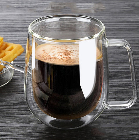 350ml Double Wall Thermal Glass Mug