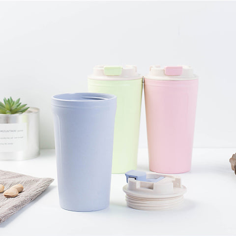 420ml Eco-friendly Wheat Straw Insulated Tumbler