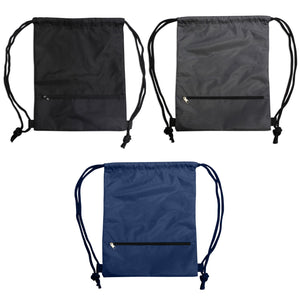 High Quality Drawstring Bag with Front Pocket (Water-Resistant)