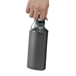 600ml Aluminium Twist Bottle with Carabiner (BPA Free)