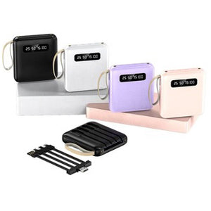 10,000mAh Compact Powerbank with Cables