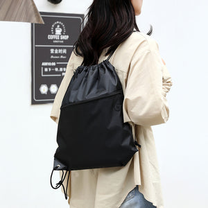 Robin Drawstring Bag with Front Pocket and Earphone Slot