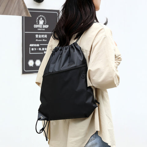 Robin Drawstring Bag with Front Pocket and Earphone Slot