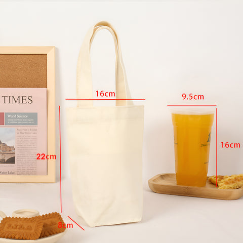 Canvas Bottle / Cup Tote Bag Carrier