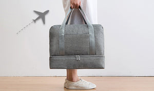 Spacious Travel Duffel Bag with Shoe Compartment (and Wet Compartment)