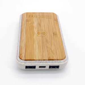 10,000mAh TerraCharge Bamboo Wireless Powerbank