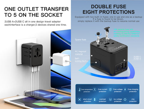 17.5W Premio Travel Adaptor