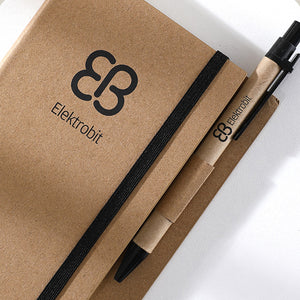 Eco-Friendly Notepad Set with Colour Tabs and Pen