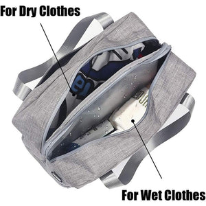 Spacious Travel Duffel Bag with Shoe Compartment (and Wet Compartment)