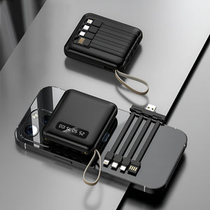 10,000mAh Compact Powerbank with Cables