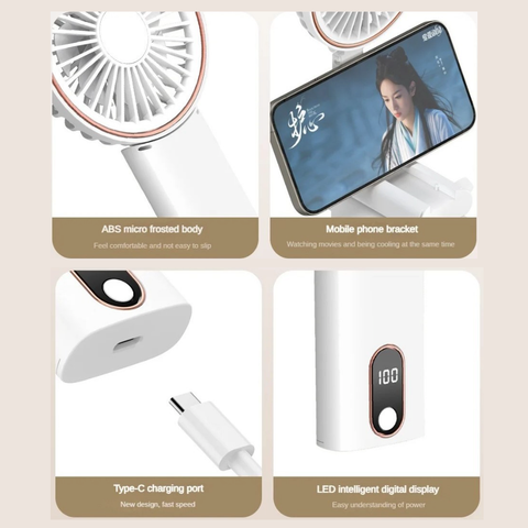 Lightweight Fan with Phone Holder