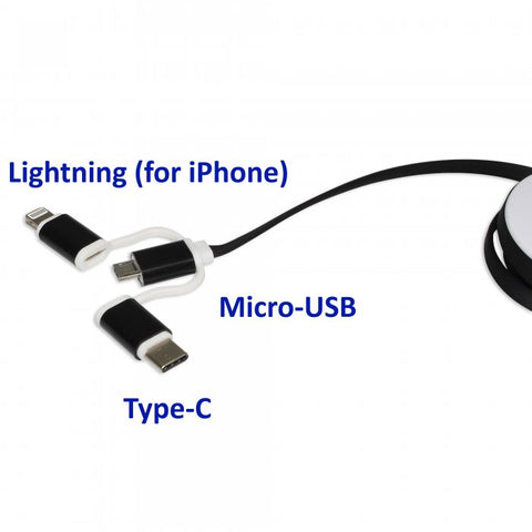 Retractable Charging Cable (with Type-C)