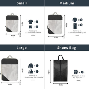 4 Pcs Compression Travel Packing Cube