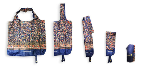 Premium Foldable Polyester Tote Bag (With Button Closure)