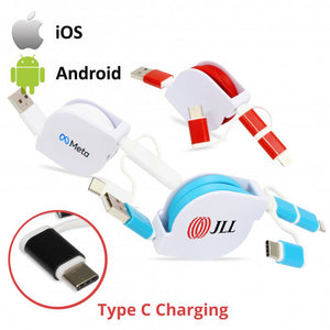 Retractable Charging Cable (with Type-C)