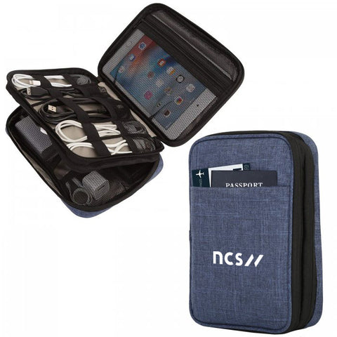 Double Layer Gadgets and Accessories Organizer Pouch (with Front Pocket)
