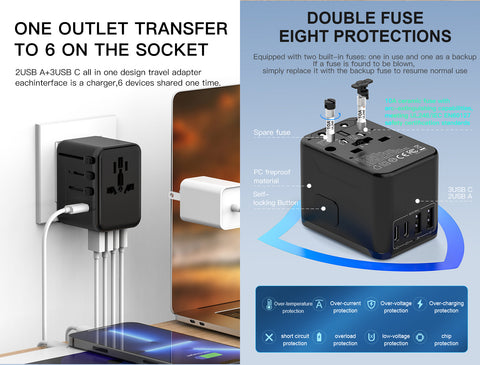 30W Premio Travel Adapter