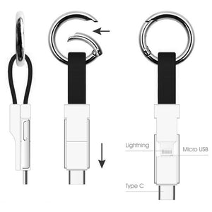 3 in 1 Keyring Charging Cable
