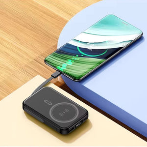 10,000mAh Supreme Magnetic Wireless Powerbank with Cables & Stand