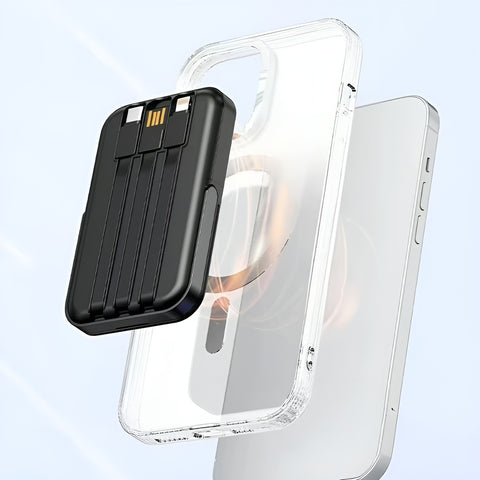 10,000mAh Supreme Magnetic Wireless Powerbank with Cables & Stand