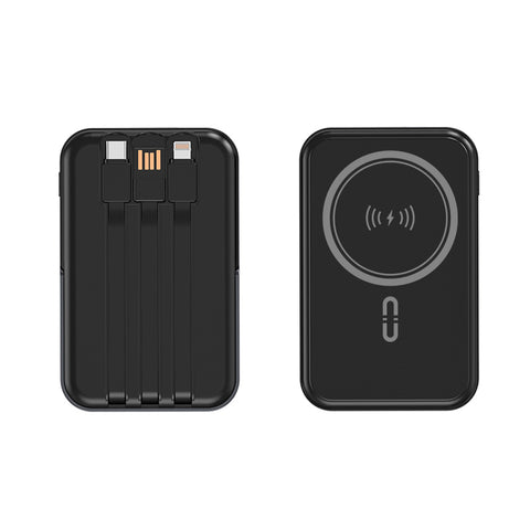 10,000mAh Supreme Magnetic Wireless Powerbank with Cables & Stand