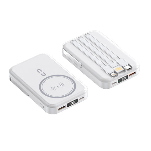 10,000mAh Supreme Magnetic Wireless Powerbank with Cables & Stand