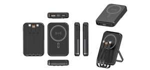 10,000mAh Supreme Magnetic Wireless Powerbank with Cables & Stand