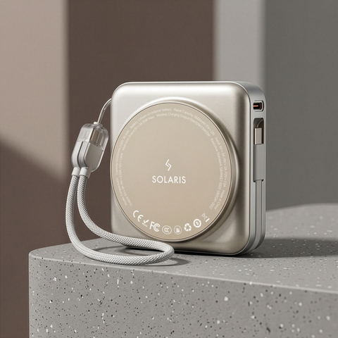 SOLARIS Compactus 10 Wireless Powerbank with Built-in Cable