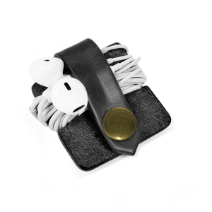 Leather PU Cable / Earphone Organizer