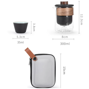 Portable Ceramic & Glass Tea Set