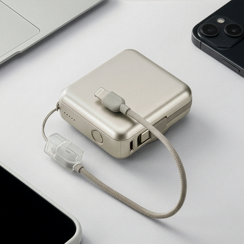 SOLARIS Compactus 10 Wireless Powerbank with Built-in Cable