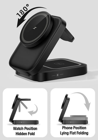15W Foldable 3 in 1 Wireless Charger