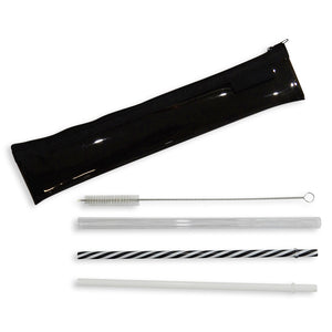 Reusable Plastic Straw Set